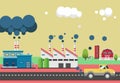 The greenhouse effect illustration infographic